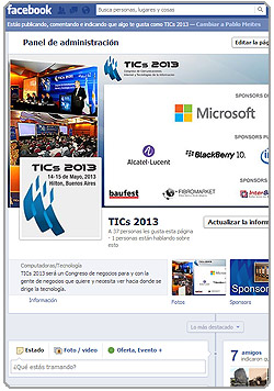 TICS 2013 en Facebook
